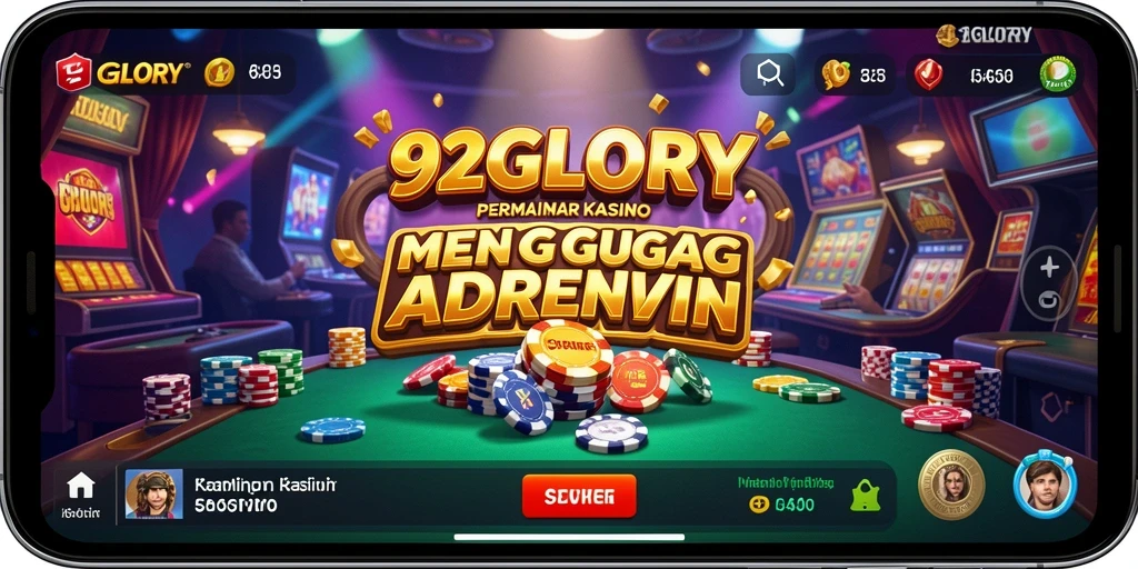 Tampilan gameplay <strong>92GLORY</strong> yang mendebarkan dan penuh warna.