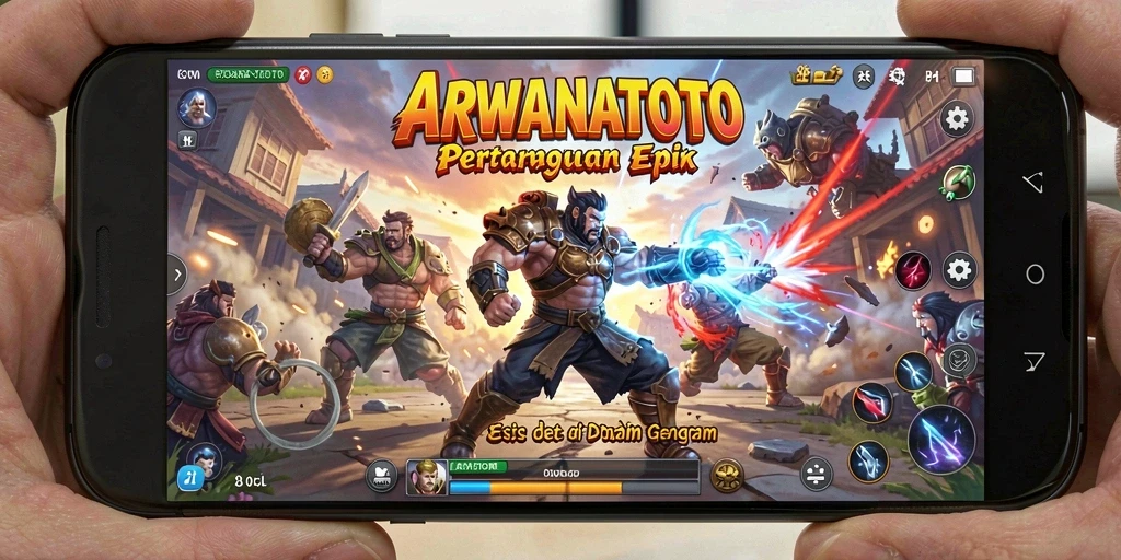 Tampilan mendebarkan dari pertarungan epik dalam ARWANATOTO.