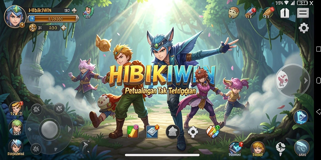 Tangkapan layar HIBIKIWIN menampilkan aksi gameplay petualangan yang mendebarkan.