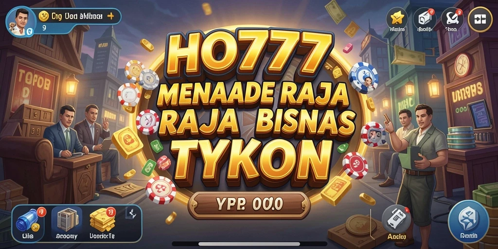 Tangkapan layar gameplay HO777 menunjukkan keseruan manajemen bisnis Tycoon.