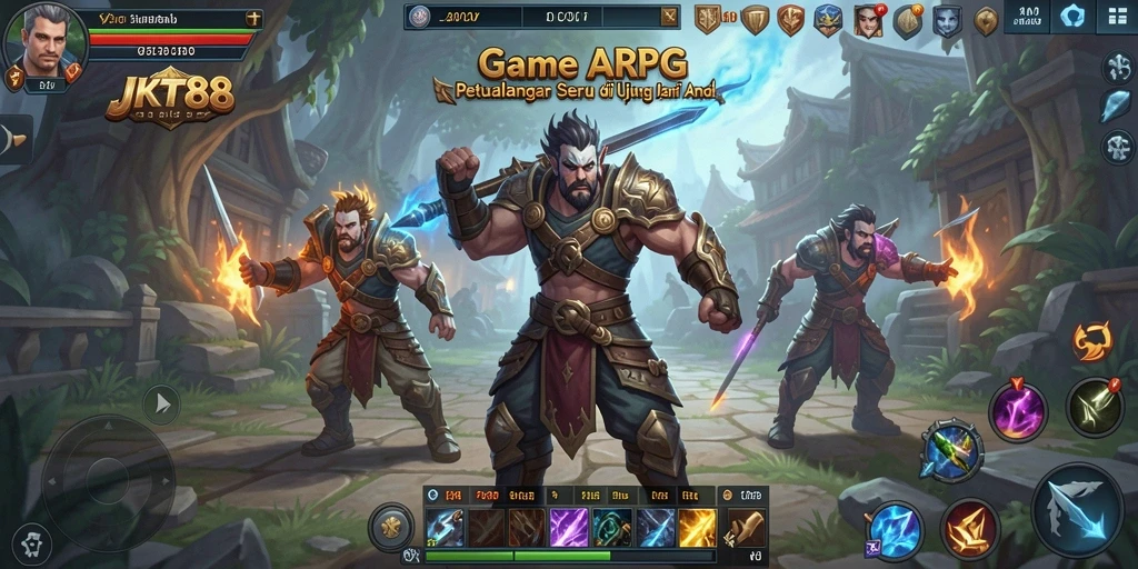 Screenshot gameplay JKT88 menampilkan aksi pertarungan yang mendebarkan.