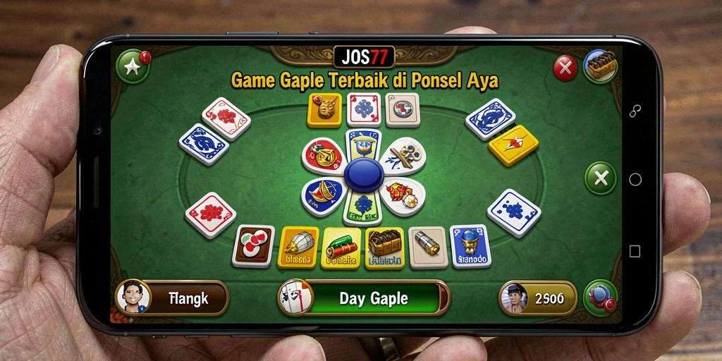 Screenshot dari gameplay seru JOS77 yang menggambarkan permainan Gaple.
