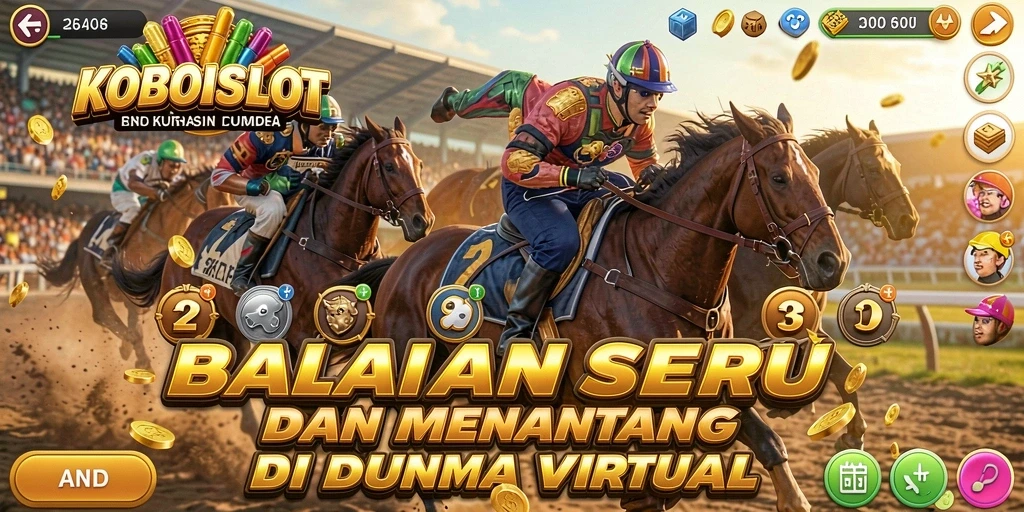 Tampilan gameplay balapan seru di KOBOISLOT.