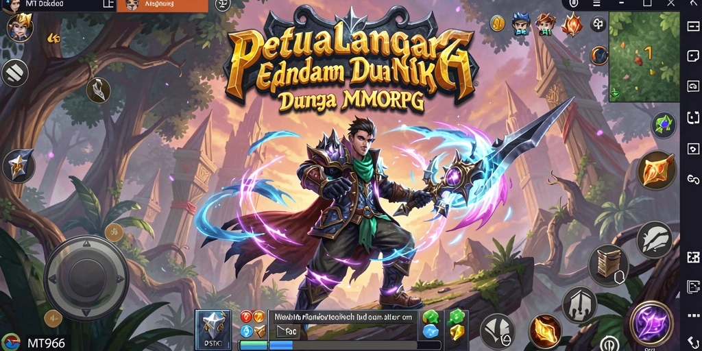 Screenshot gameplay yang menampilkan pertempuran seru dalam dunia MMORPG.