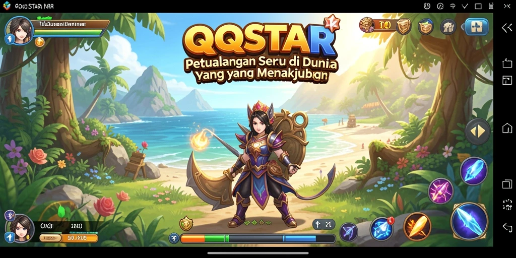 Menampilkan gameplay seru dengan grafis menawan di QQSTAR.
