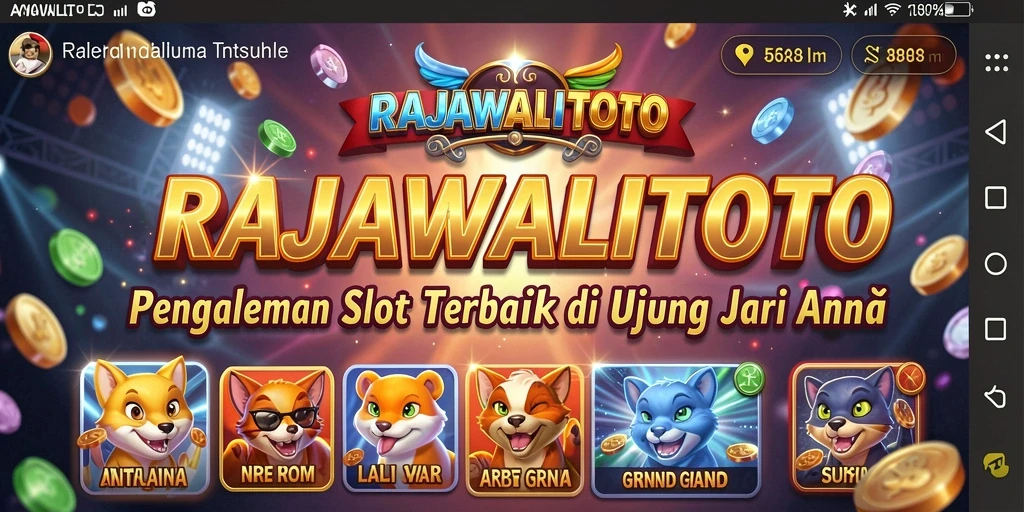 Tampilan gameplay slot RAJAWALITOTO yang mengasyikkan dan penuh warna.
